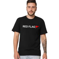 Футболка чоловіча чорна з принтом Red Flag