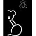 Футболка чоловіча чорна з принтом Teddy Bear