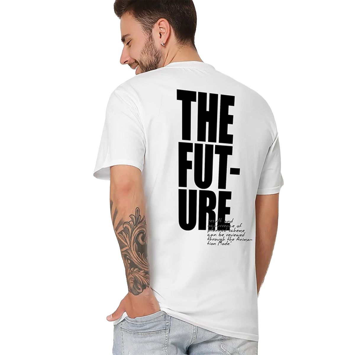 Футболка чоловіча біла з принтом The Future