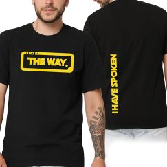 Футболка чоловіча чорна з принтом The Way