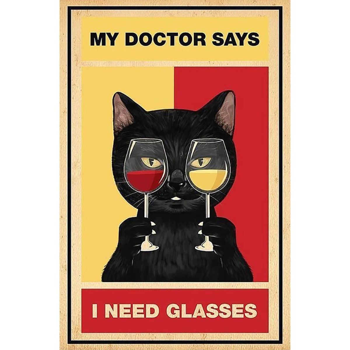 Футболка чоловіча біла з принтом Wine Cat