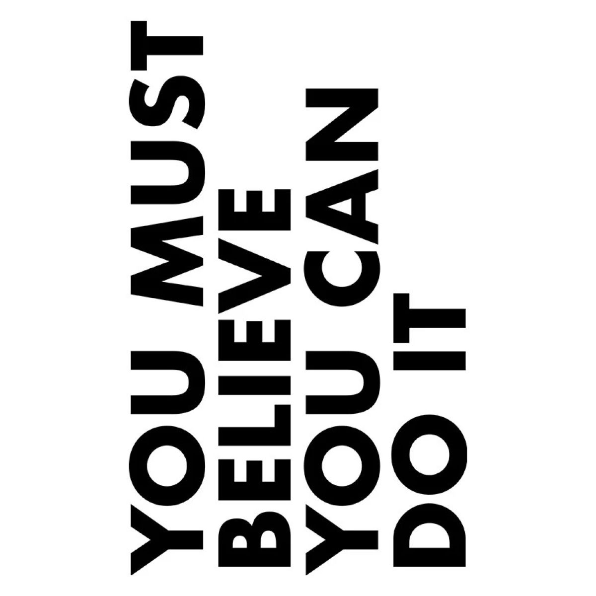 Футболка чоловіча біла з принтом You Can Do It