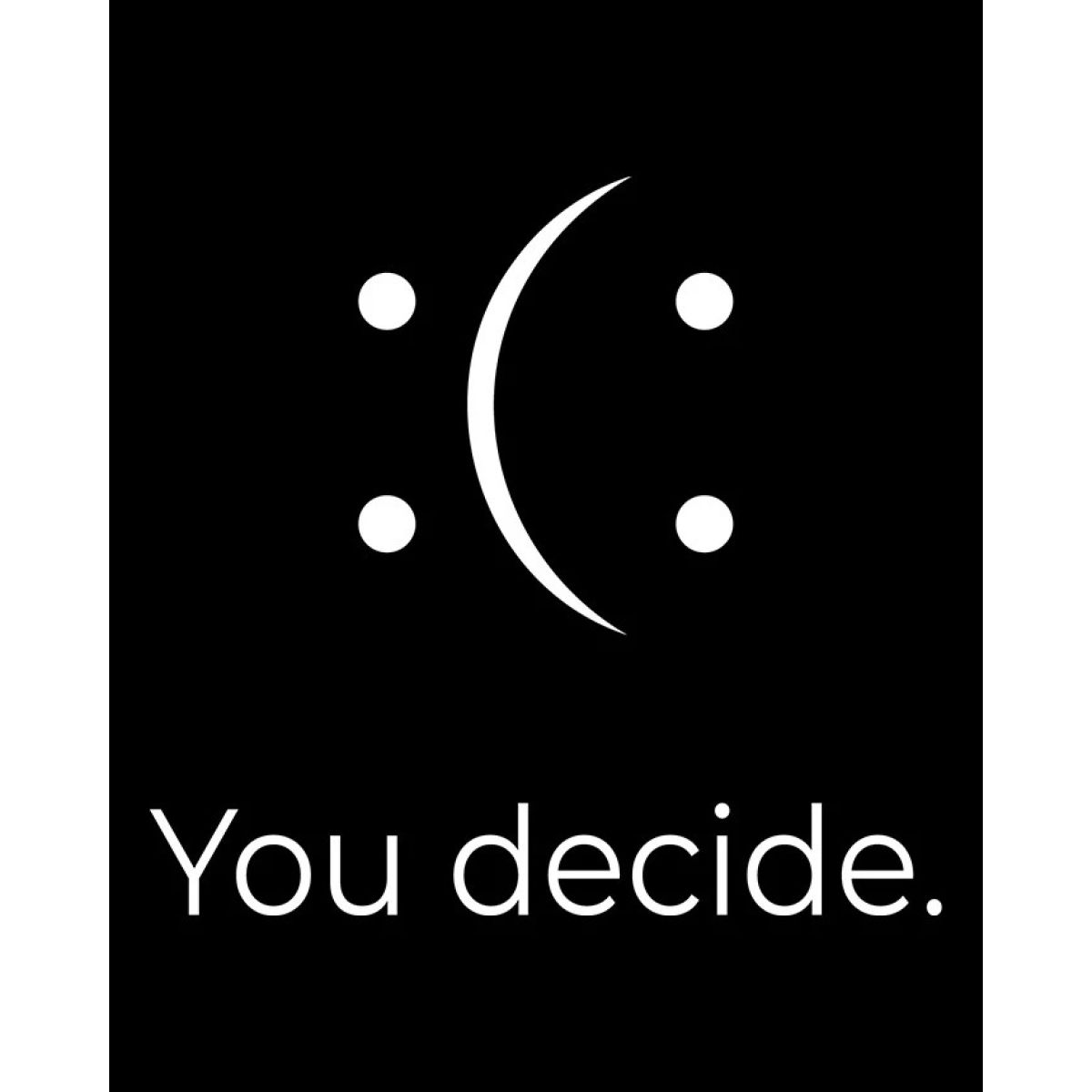 Футболка жіноча чорна з принтом You Decide