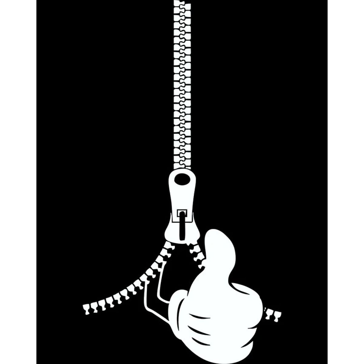 Футболка чоловіча чорна з принтом Zipper