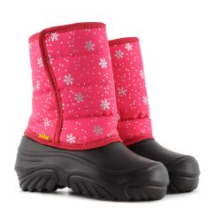 Дутики дитячі Jumper сніжинки рожеві