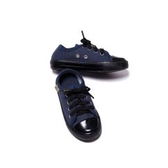 Кеди дитячі Classic сині на чорній підошві
