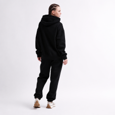 Затишний чорний спортивний костюм в стилі oversize 55862