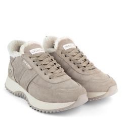 Кросівки жіночі замшеві на хутрі Remi бежеві