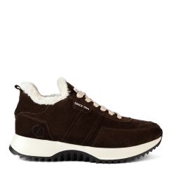 Кросівки жіночі замшеві на хутрі Remi коричневі