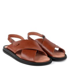 Сандалії чоловічі Theo з натуральної шкіри коричневі