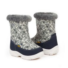Дитячі зимові чоботи войлочні Toy сірі квіти