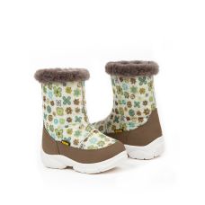 Дитячі зимові чоботи войлочні Toy зелені квіти