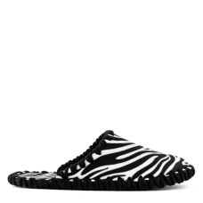 Кімнатні тапочки жіночі фетрові принт Зебра