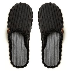 Комнатные тапочки мужские Larry чёрно-серые