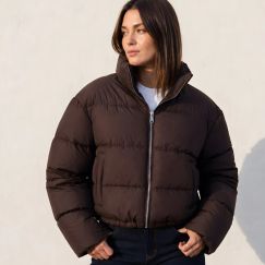 Куртка жіноча пухова Коричнева 57277
