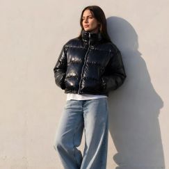 Куртка жіноча пухова чорна  57278