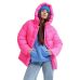 Зимова куртка жіноча oversize рожева 60187
