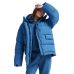 Зимова куртка жіноча oversize синя 60188