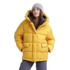 Зимова куртка жіноча oversize гірчична 60192