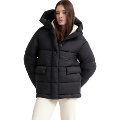 Зимова куртка жіноча oversize чорна 60193
