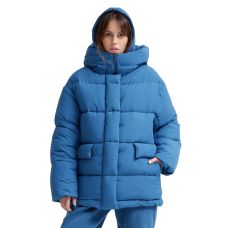 Зимова куртка жіноча oversize синя 60188